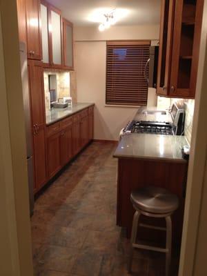 My dream kitchen with stool at the end of counter for hanging out