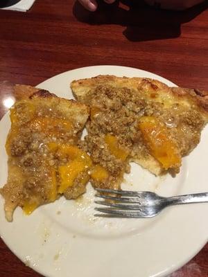 Peach cobbler pizza!