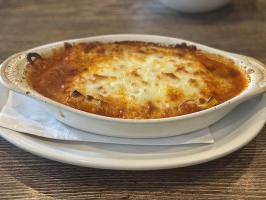 Lasagna lunch special $8 with salad