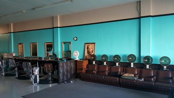 Halfway done with the remodel of the salon. More painting decor to come.