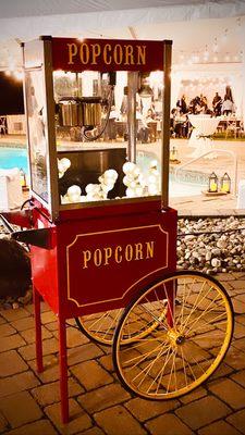 Who doesn't love popcorn? The smell will waft you over! Fresh and buttery, try offering these to your guests!