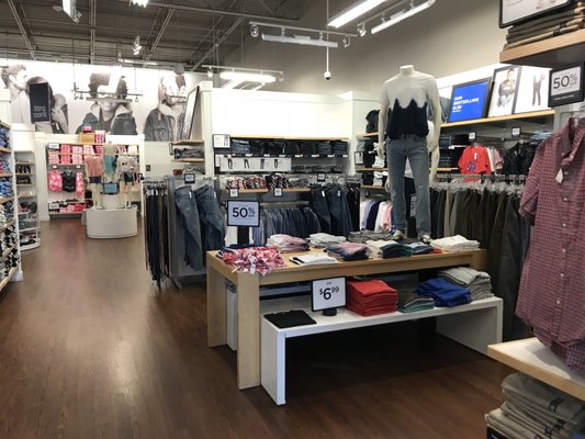 Inside the Gap Factory Outlet store.