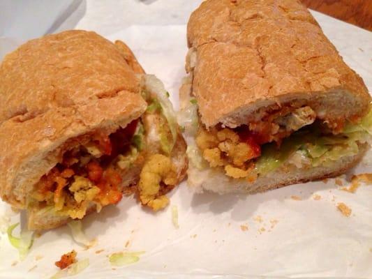 Fried oyster po'boy