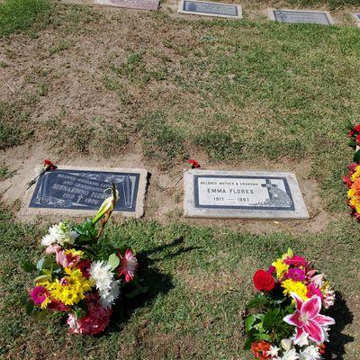 My grandparents' graves right next to my parents