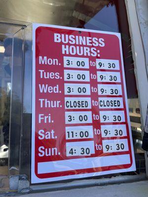 Business hours