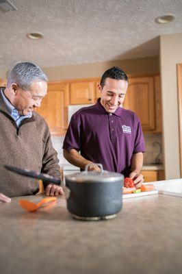 Assistance with meal preparation.