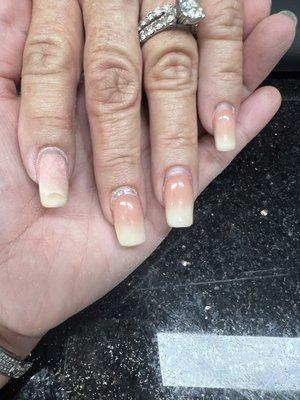 Uneven nails by other salon