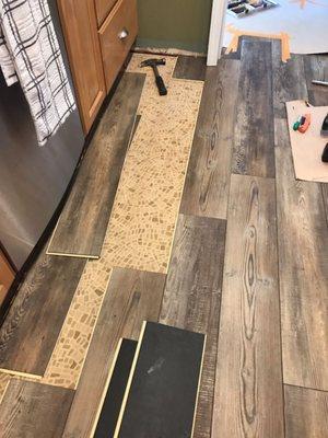 Floating floor damage repair