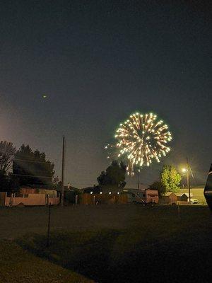 We watched the 4th of July fireworks show from Quail Ridge RV Park!