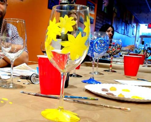 Wine Glass Painting