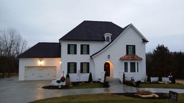 Shingle roof and copper bay window in Louisville, KY. Both done by All Good Roofing