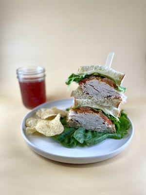 Grab and go sandwiches made fresh daily.  Standards include Turkey, Tri-tip, Salami, and Beet.