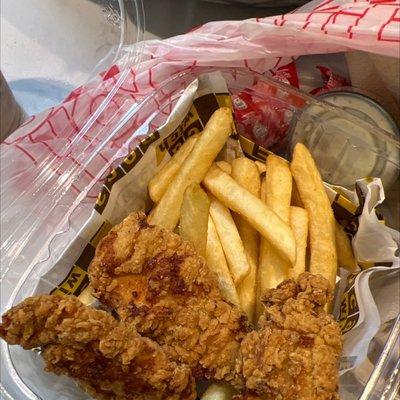 Chicken tenders and fries