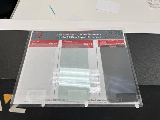 Screen protector offerings