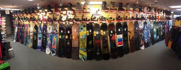 Best snowboard selection in the area.