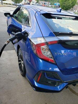 First fill up in the new Honda :)