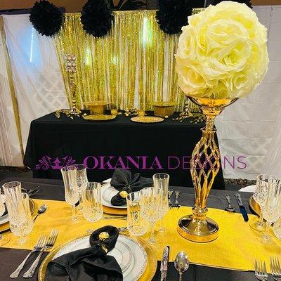 #okanladesigns #birthdaypartiesdeco #babyshowers #genderreveals #floralarrangements #formaltabledesigns #receptionsdeco #cateringforevents