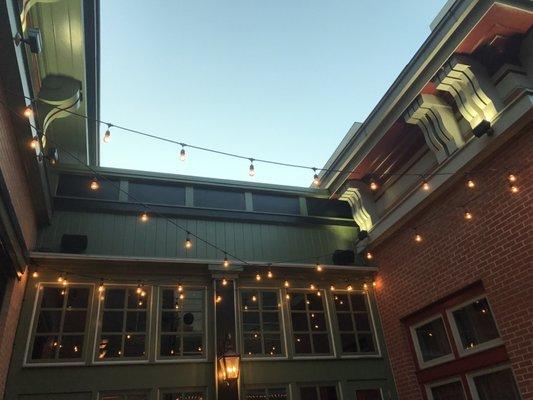 Nice patio overlooking the Aronoff and downtown.