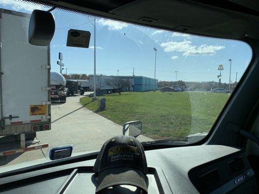 Daytime line for truck wash