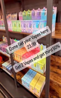 Purchase 2 vapes and get the 3rd one for 50% off!