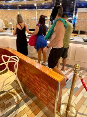 No shirt in buffet