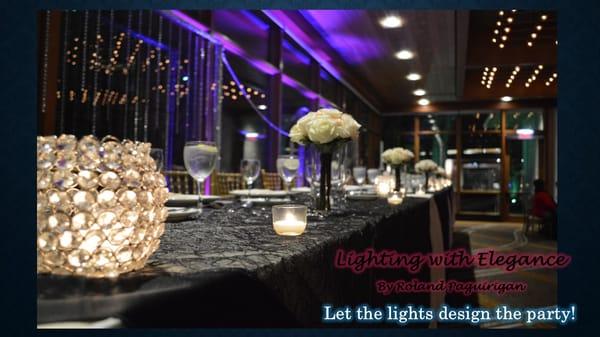 Example of Head Table Accent Lighting