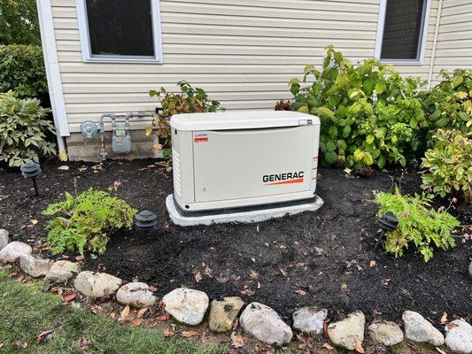 22kw Generac generator set on GenPad concrete base