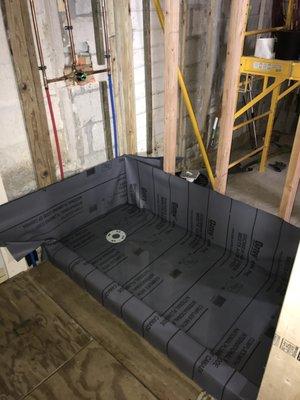 Shower Pan Liner Installation.