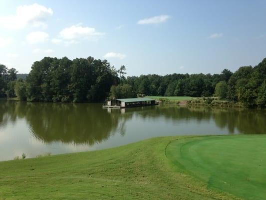 Nice boat dock for members. They stock their 10 acre lake with 40K worth of fish every year.