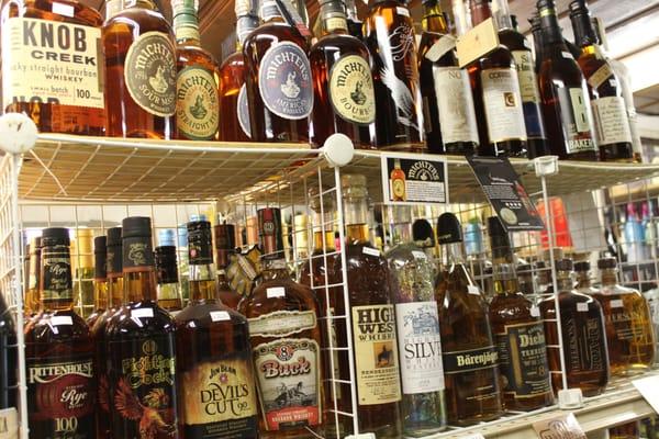 Bourbon Selection at The Grape Vine in Boxborough, MA