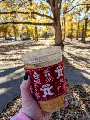 Iced gingerbread latte