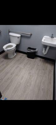 new lvt installation in bathroom