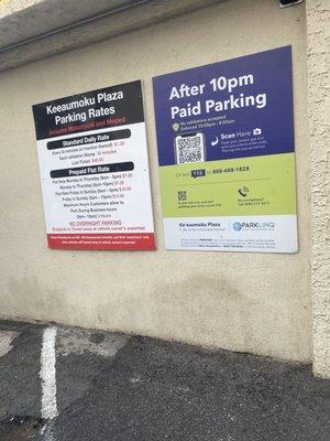 Keeaumoku Plaza Parking Rates