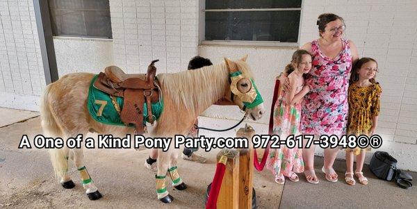 #A1ponyparty #racepony #motherdaughterteaparty #photoop #partypony