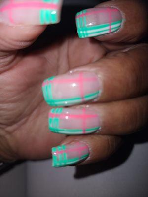 Crystal came through with the pink and green!  Love, love, love it!