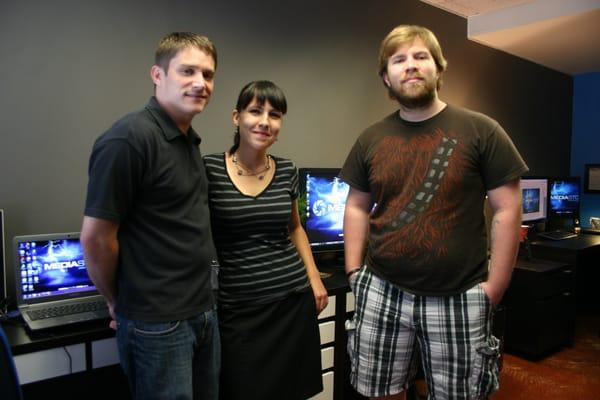 Phil Calfee, Jesse Long & Victoria Sedova at MediaStorm Productions in Orlando Florida.Creative Advertising & Marketing Agency