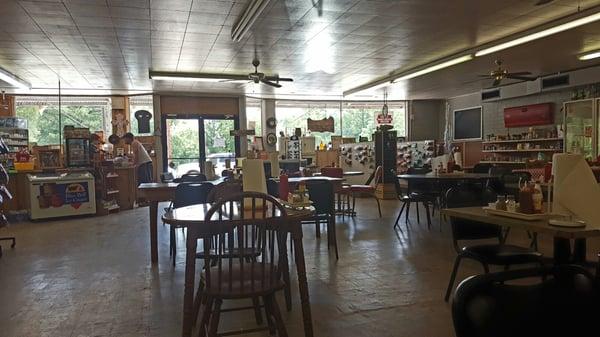 Dining area in grocery store