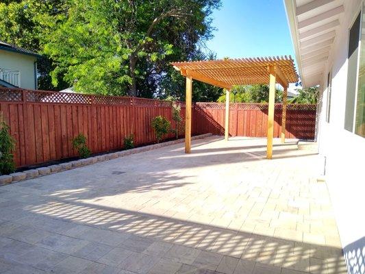 Pavers and pergola