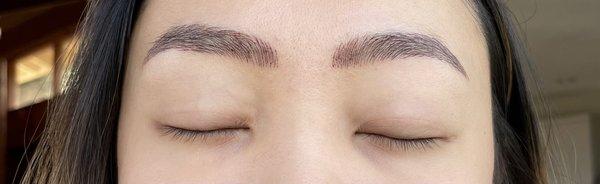 1 day after microblading