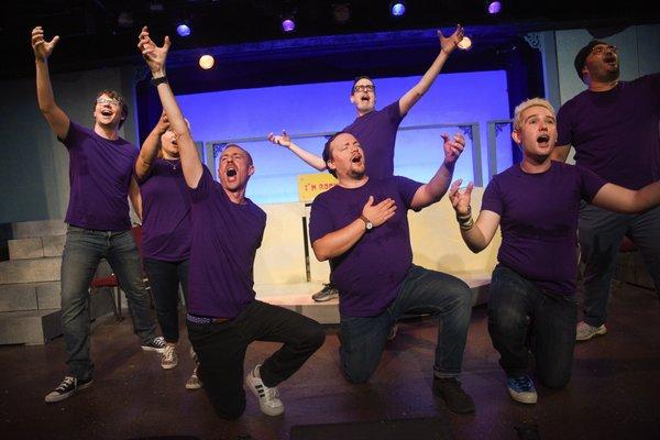 Rockin' Awesome Improv Show cast singing an improvsied closing number!