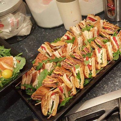 Assorted Finger Sandwiches with gourmet meats & cheeses