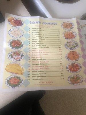 Menu back