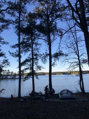 Camp site near the water