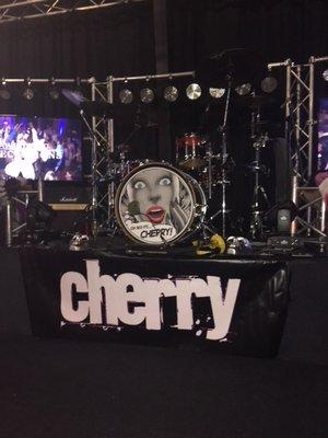 Cherry's equipment all set up