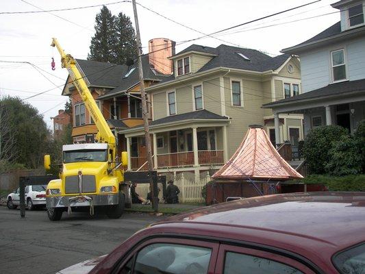 Brown-Umberger copper clad turret project for Copper By Design.