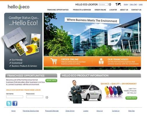 Hello Eco Franchisor web site.