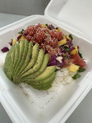 Custom poke bowl