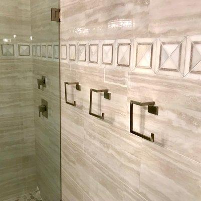 Bathroom tile installation