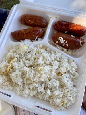 Garlic Rice and Longanisa from Papaya Grill