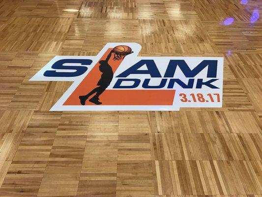 Dance Floor Logo Basketball Themed